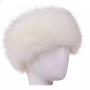 White Fur Headband
